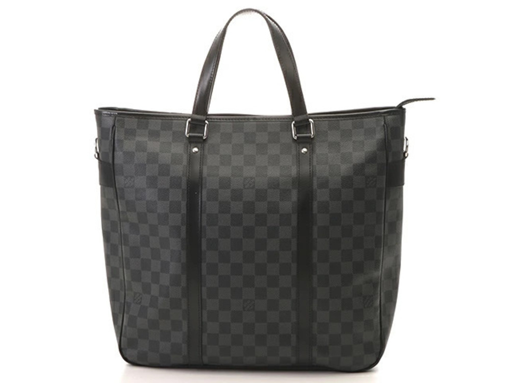 Louis Vuitton Tadao Tote Bag Damier Graphite Black around